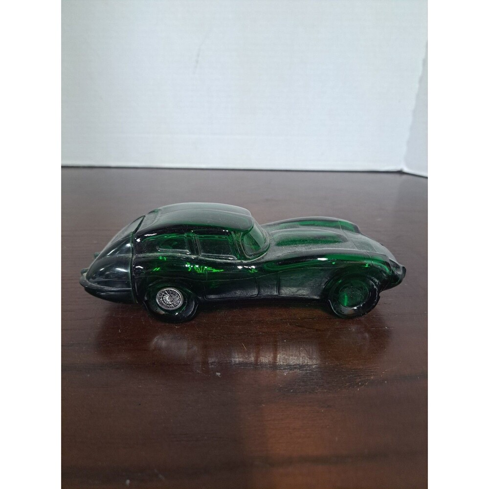 Vintage Green Glass Jaguar Wild Country Avon Bottle - Empty